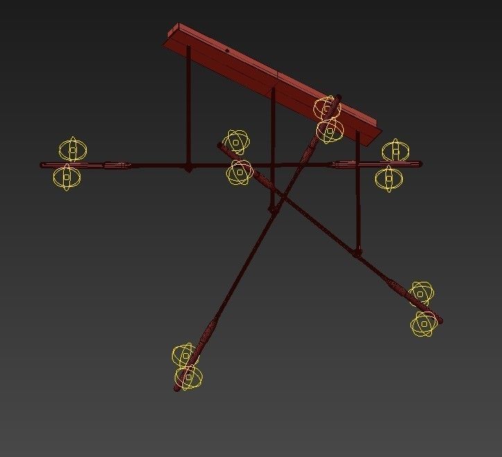 Sorenthia Triple Chandelier by Studio Dunn 3D model_9