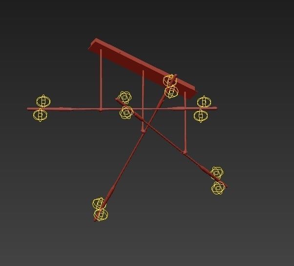 Sorenthia Triple Chandelier by Studio Dunn 3D model_3