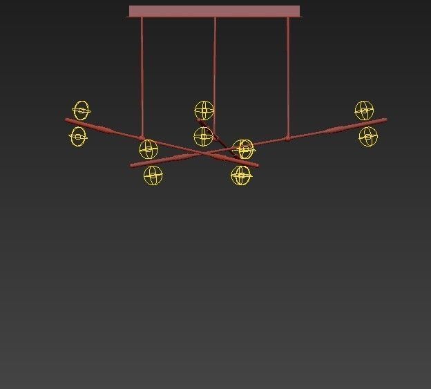 Sorenthia Triple Chandelier by Studio Dunn 3D model_8