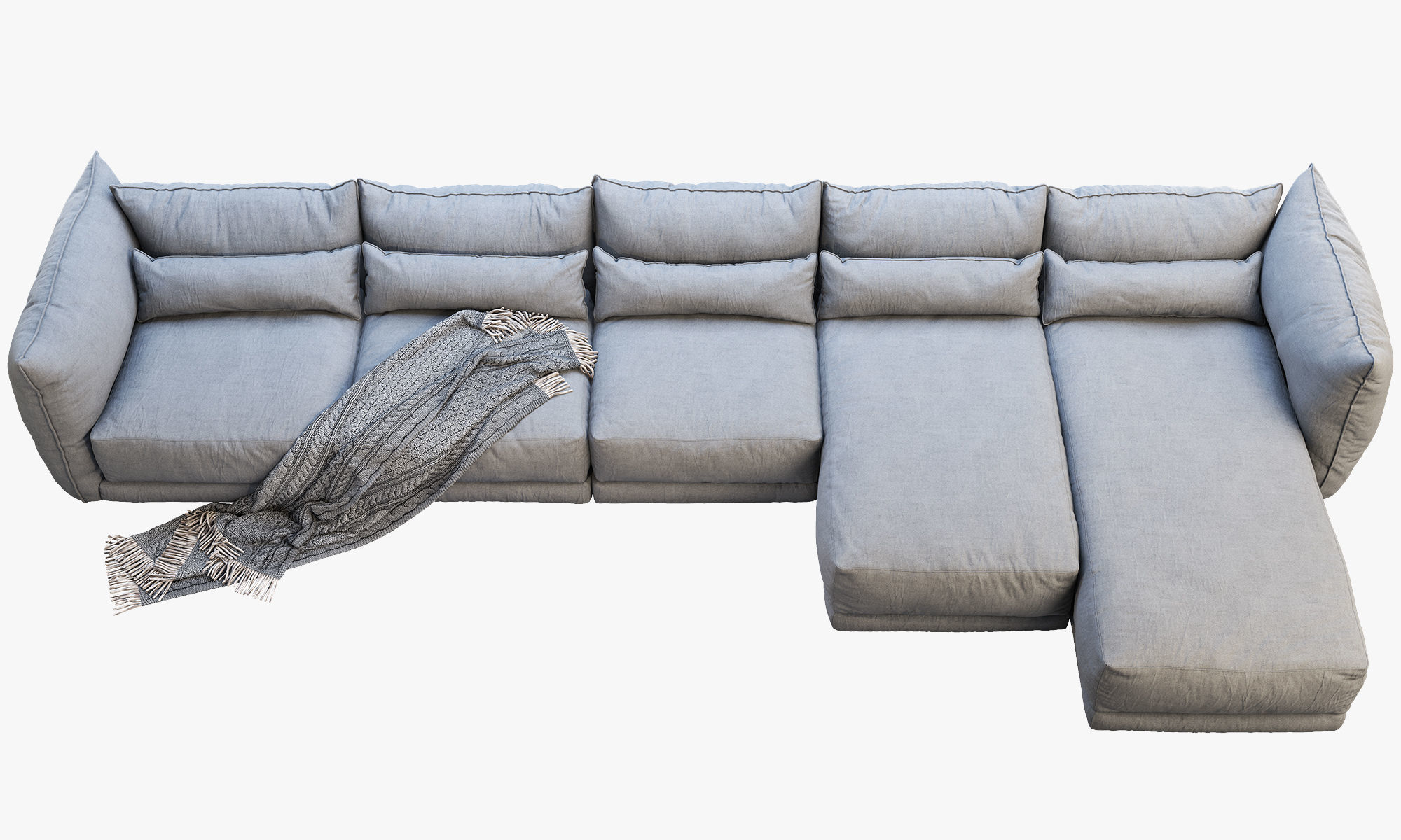 Montauk Jane fabric sofa 3D model_9
