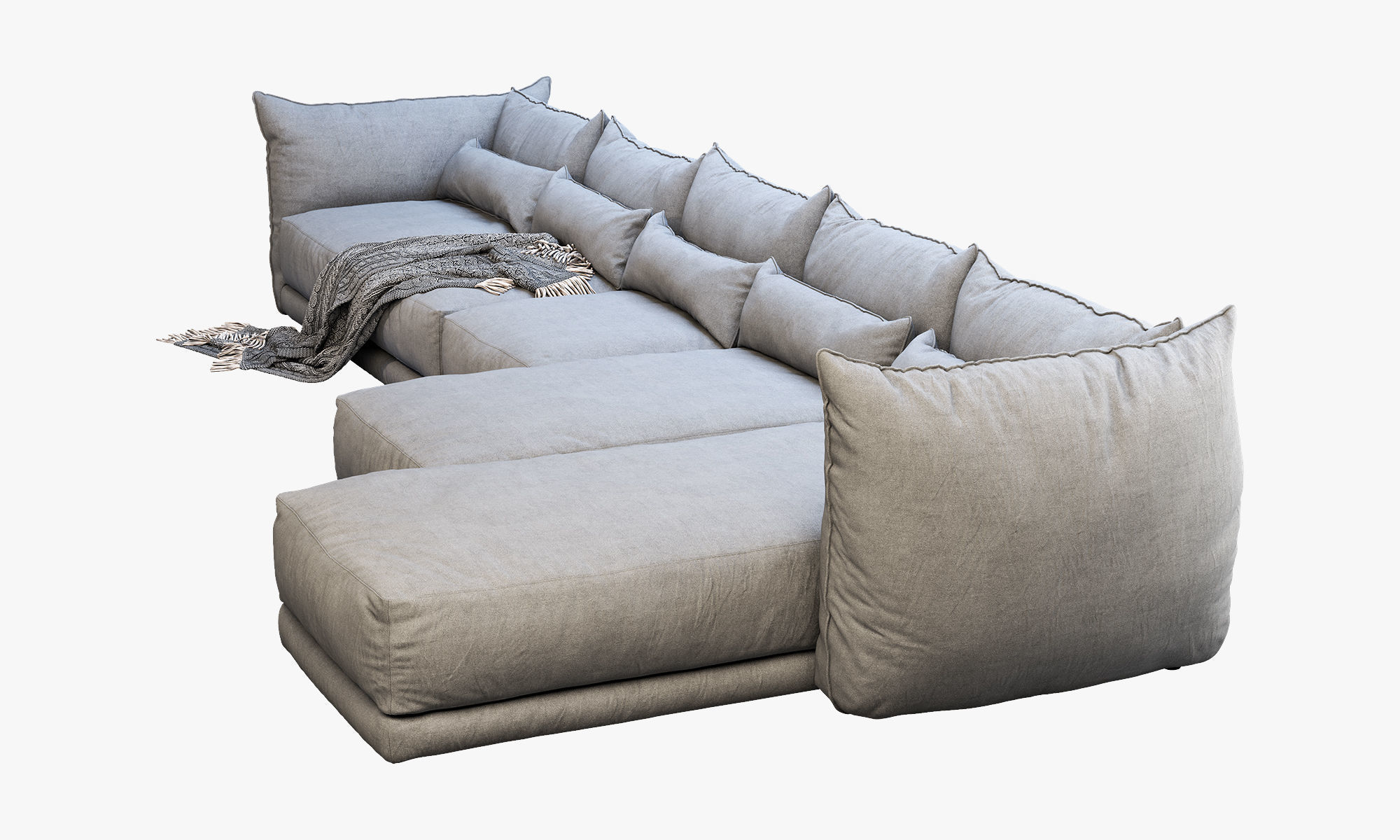 Montauk Jane fabric sofa 3D model_8