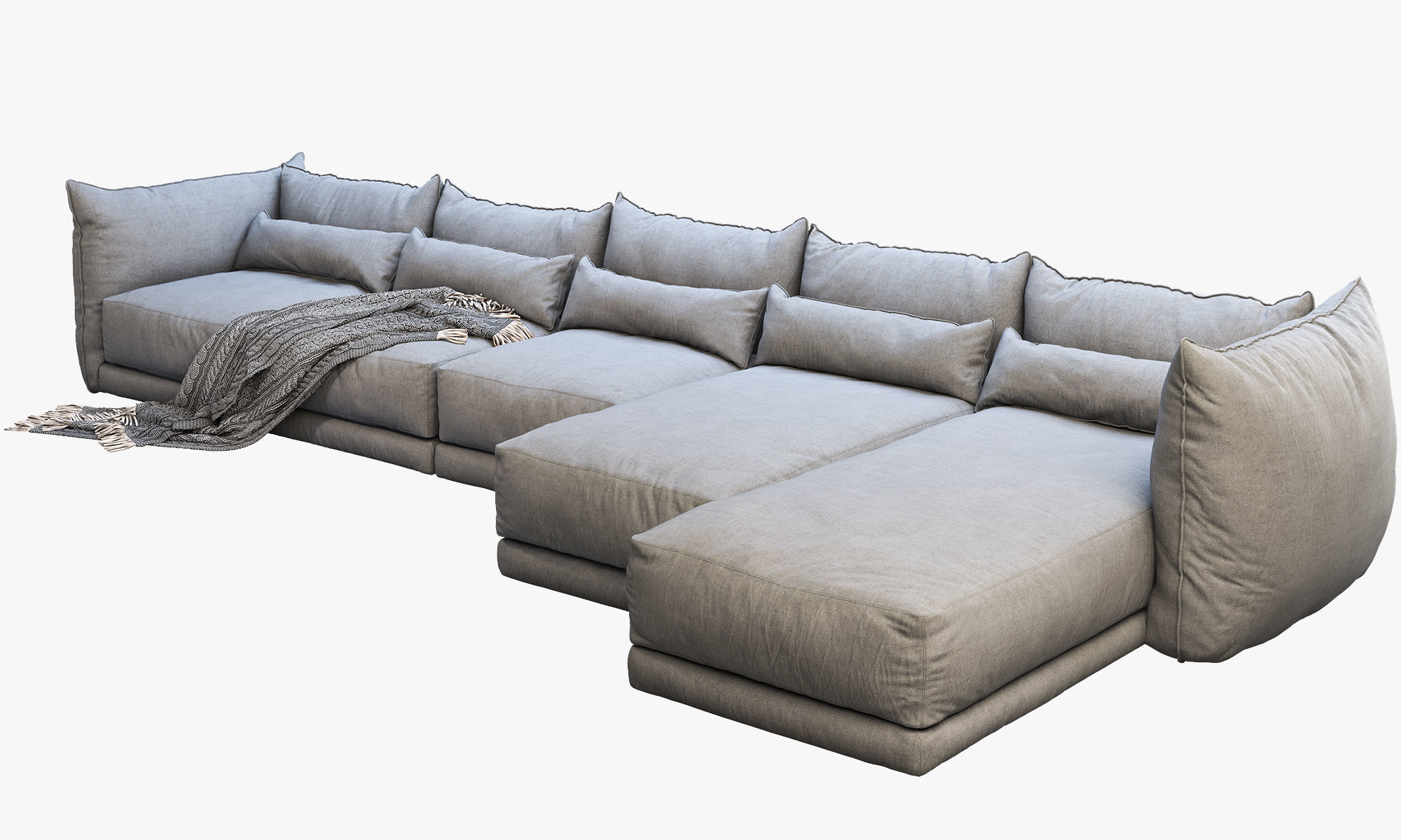 Montauk Jane fabric sofa 3D model_7