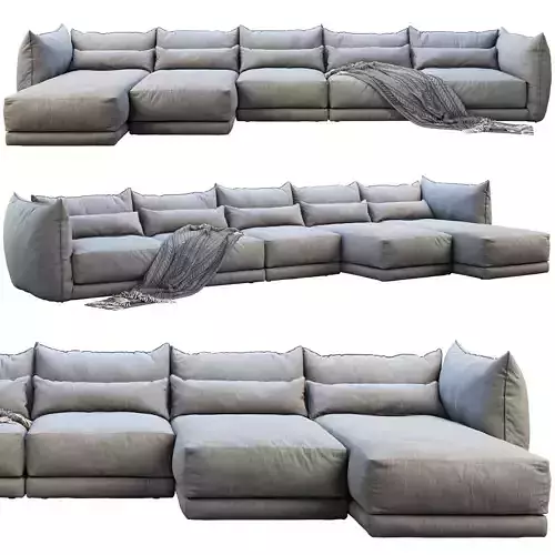 Montauk Jane fabric sofa 3D model