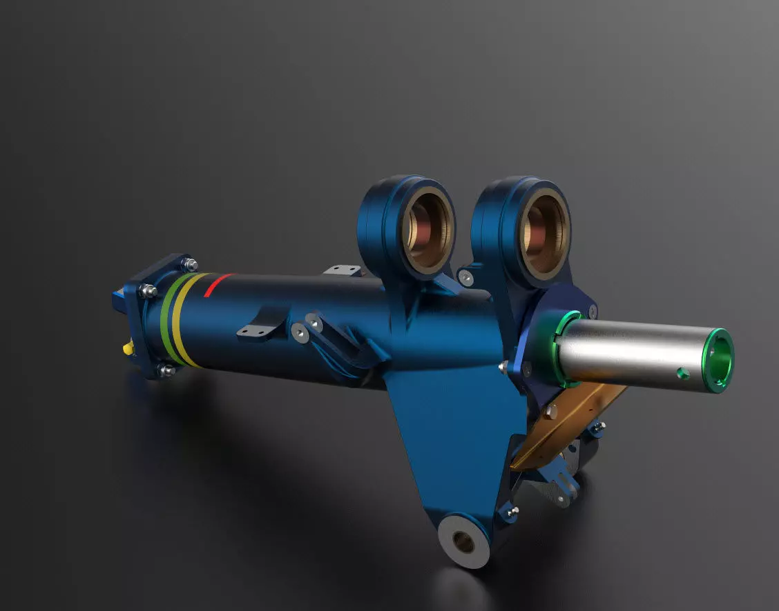 P-51BC and Early D Mustang Tail Wheel Shock Housing Sub Assembly 3D print model_0