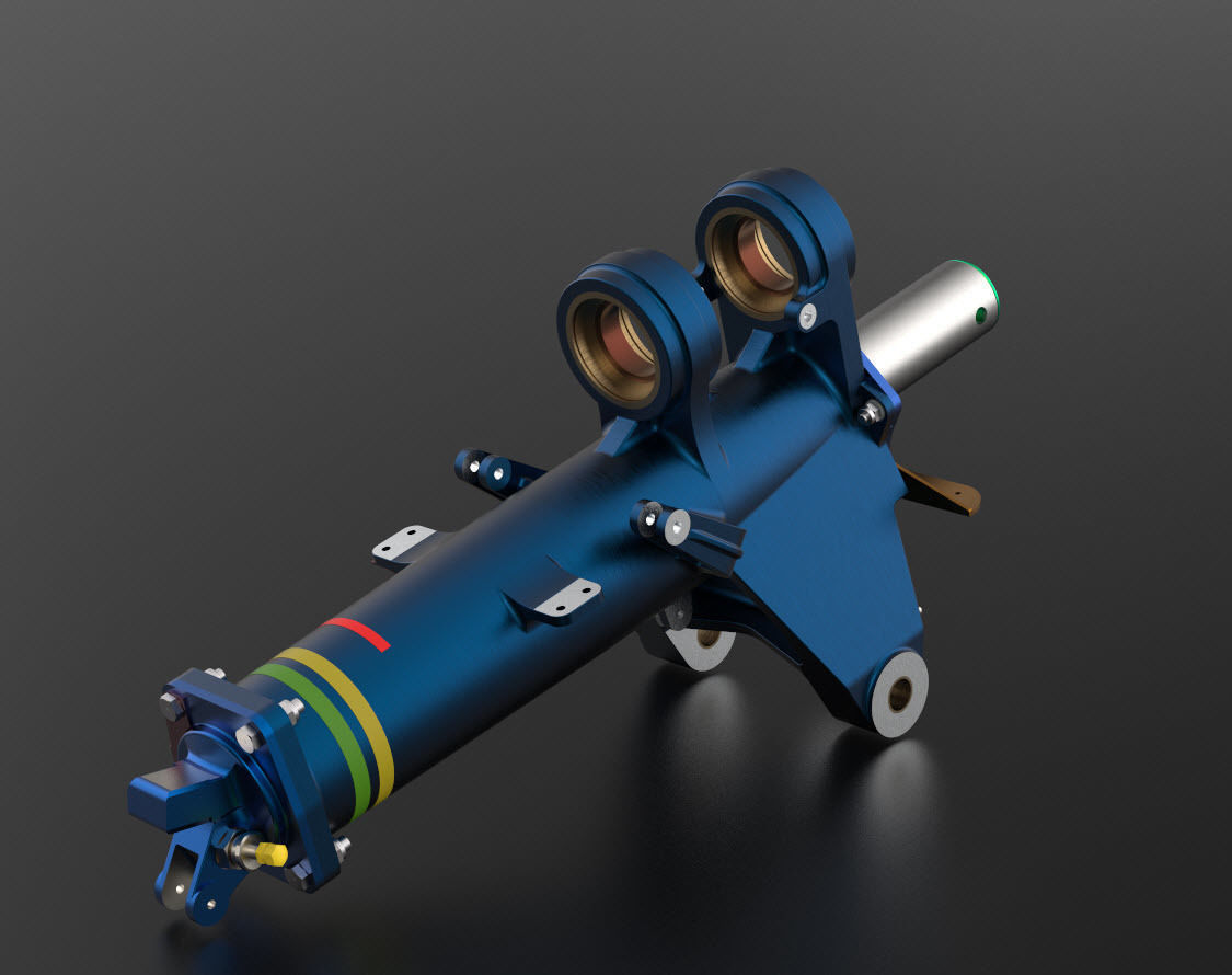 P-51BC and Early D Mustang Tail Wheel Shock Housing Sub Assembly 3D print model_1