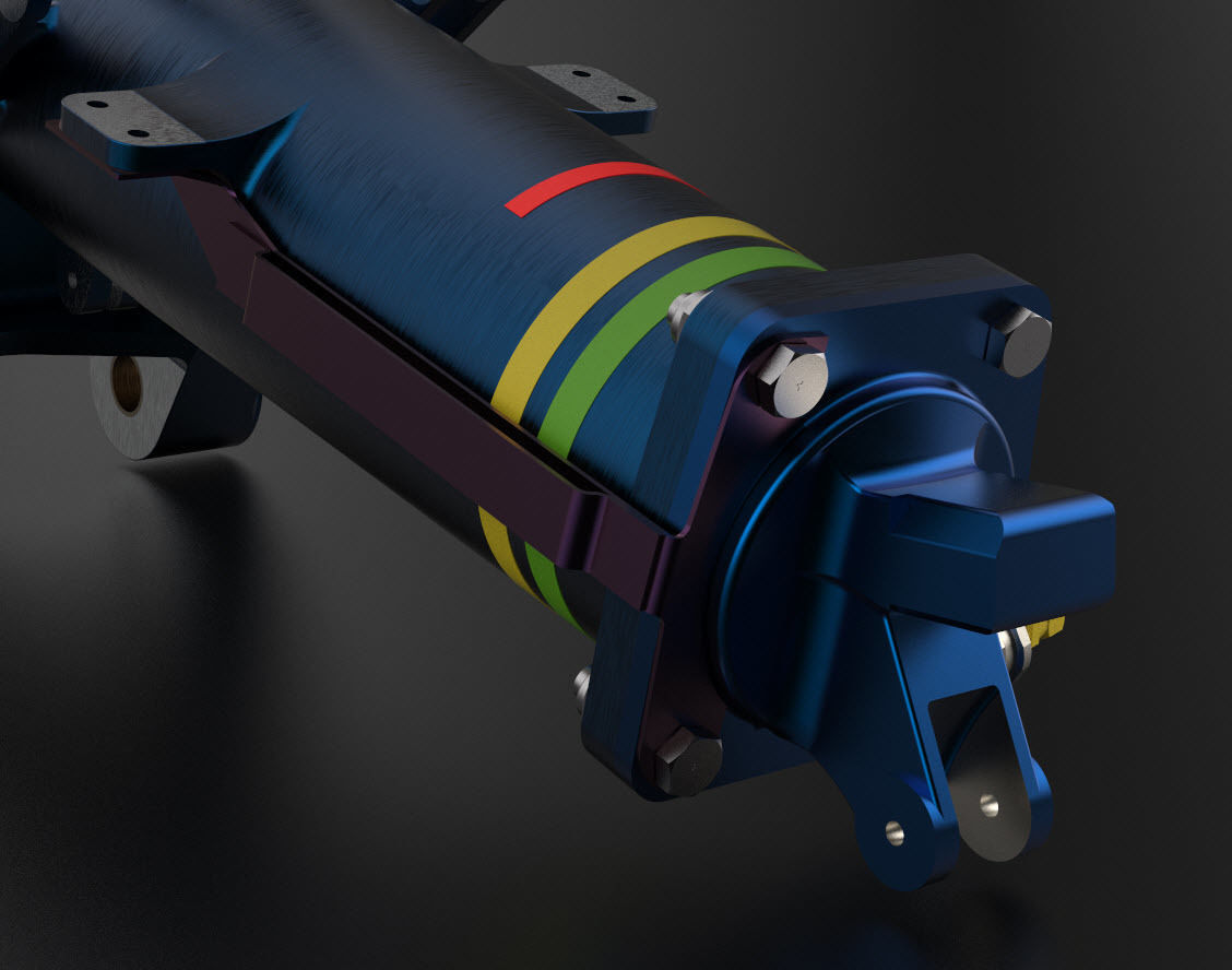 P-51BC and Early D Mustang Tail Wheel Shock Housing Sub Assembly 3D print model_3