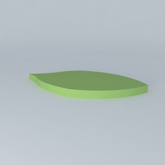 Leaf shape platform Free 3D model_1