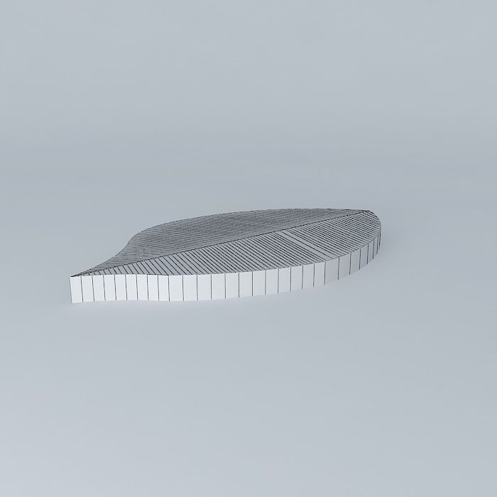 Leaf shape platform Free 3D model_4