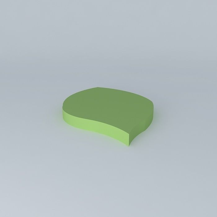 Leaf shape platform Free 3D model_2