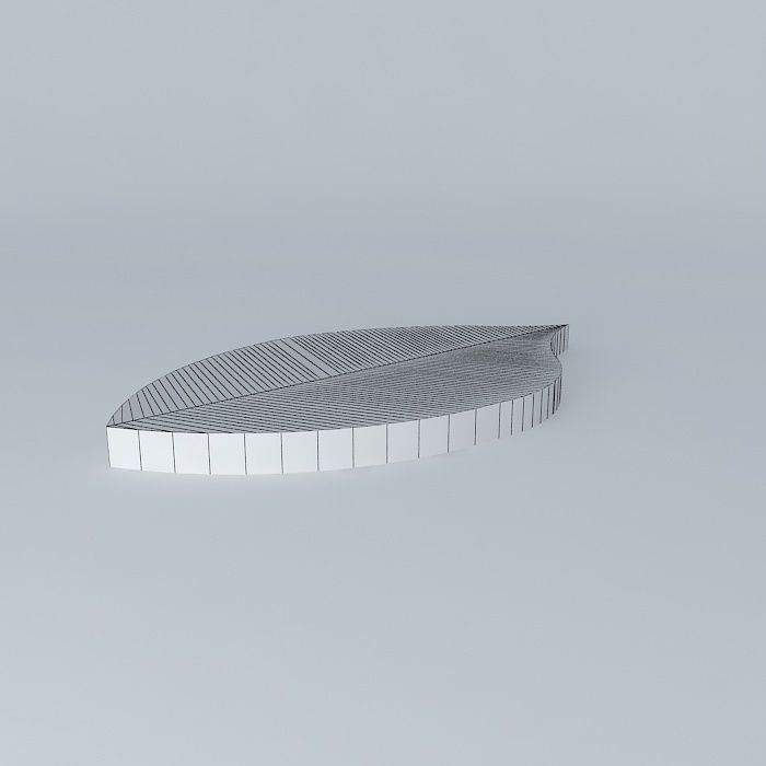 Leaf shape platform Free 3D model_3