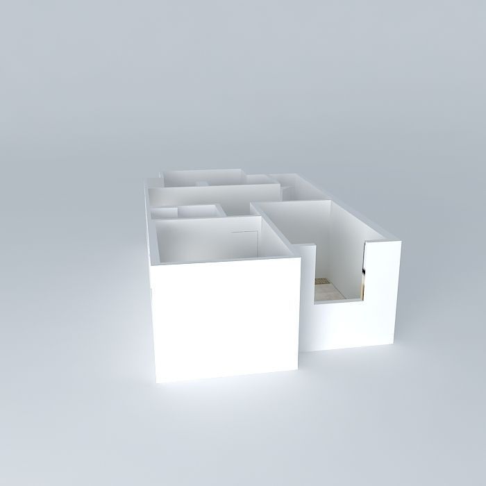 House plan  Free 3D model_2