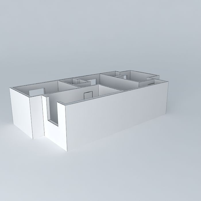 House plan  Free 3D model_4