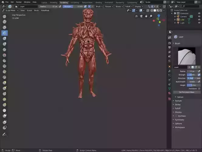 Monster-1 human body