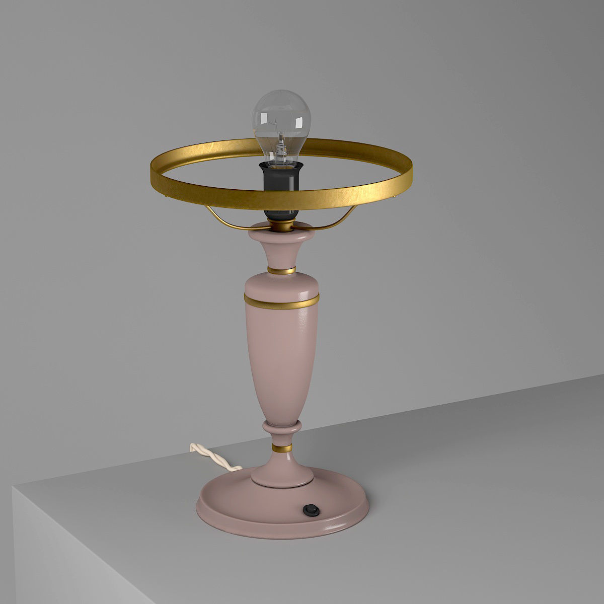 Old lamp 3D model_2