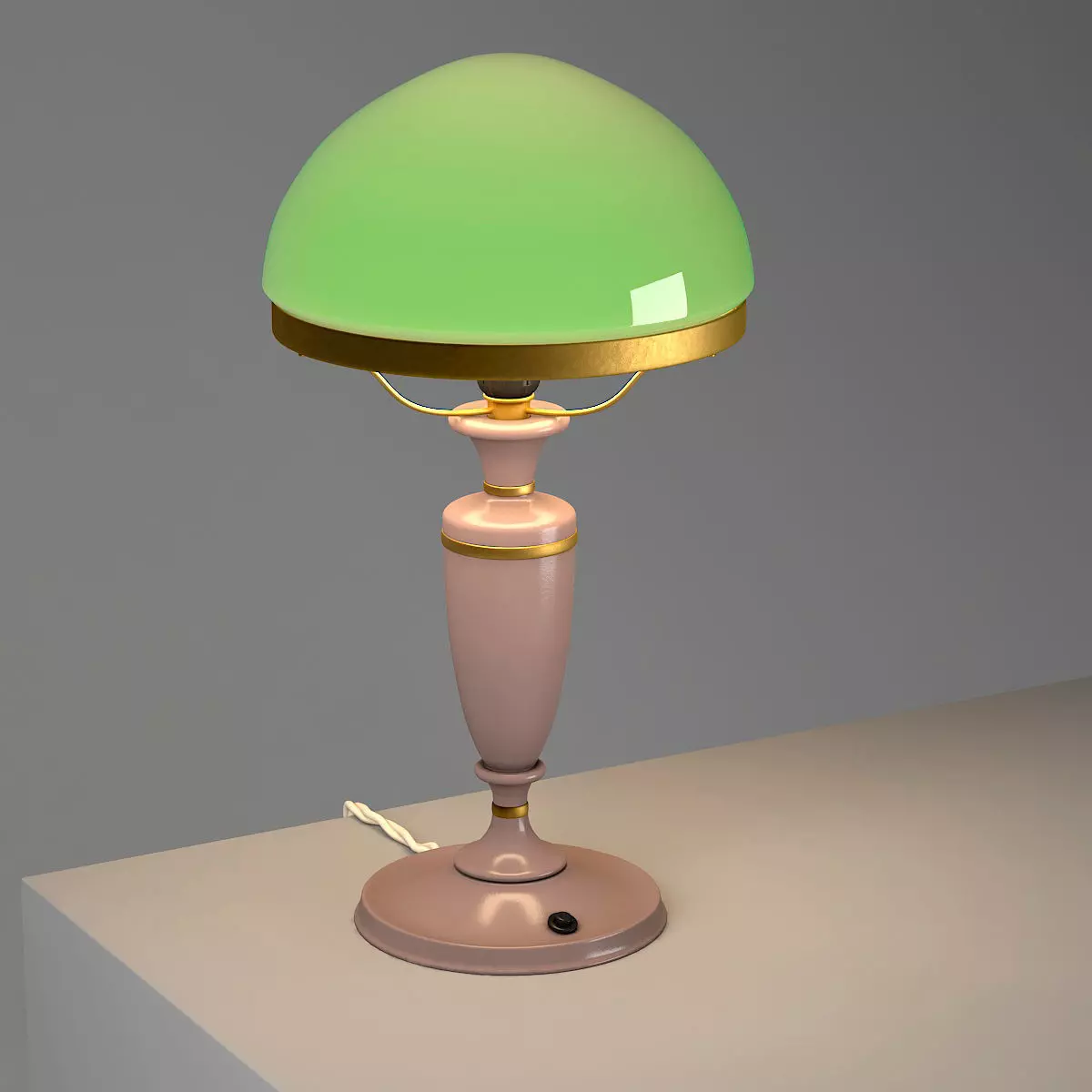 Old lamp 3D model_0