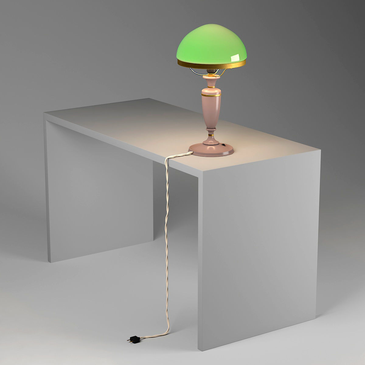 Old lamp 3D model_3
