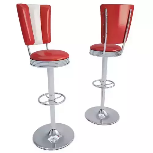 American Diner Bar Stool 3D model