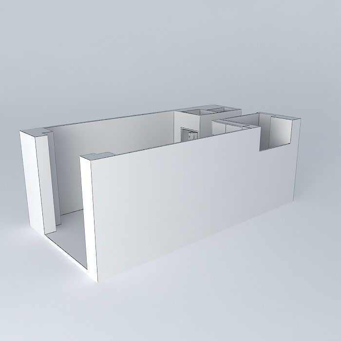 Tiny apartment  Free 3D model_4