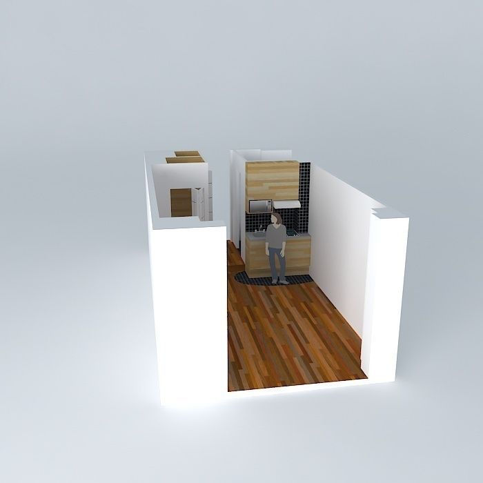 Tiny apartment  Free 3D model_2