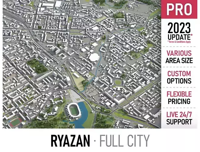 Ryazan  Low-poly 3D model