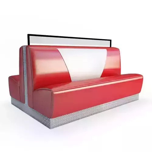 American Diner Double Bench 3D model