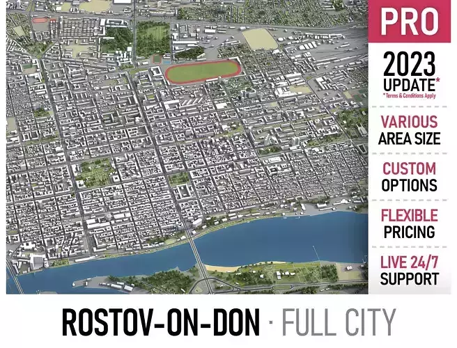 Rostov-on-Don  Low-poly 3D model