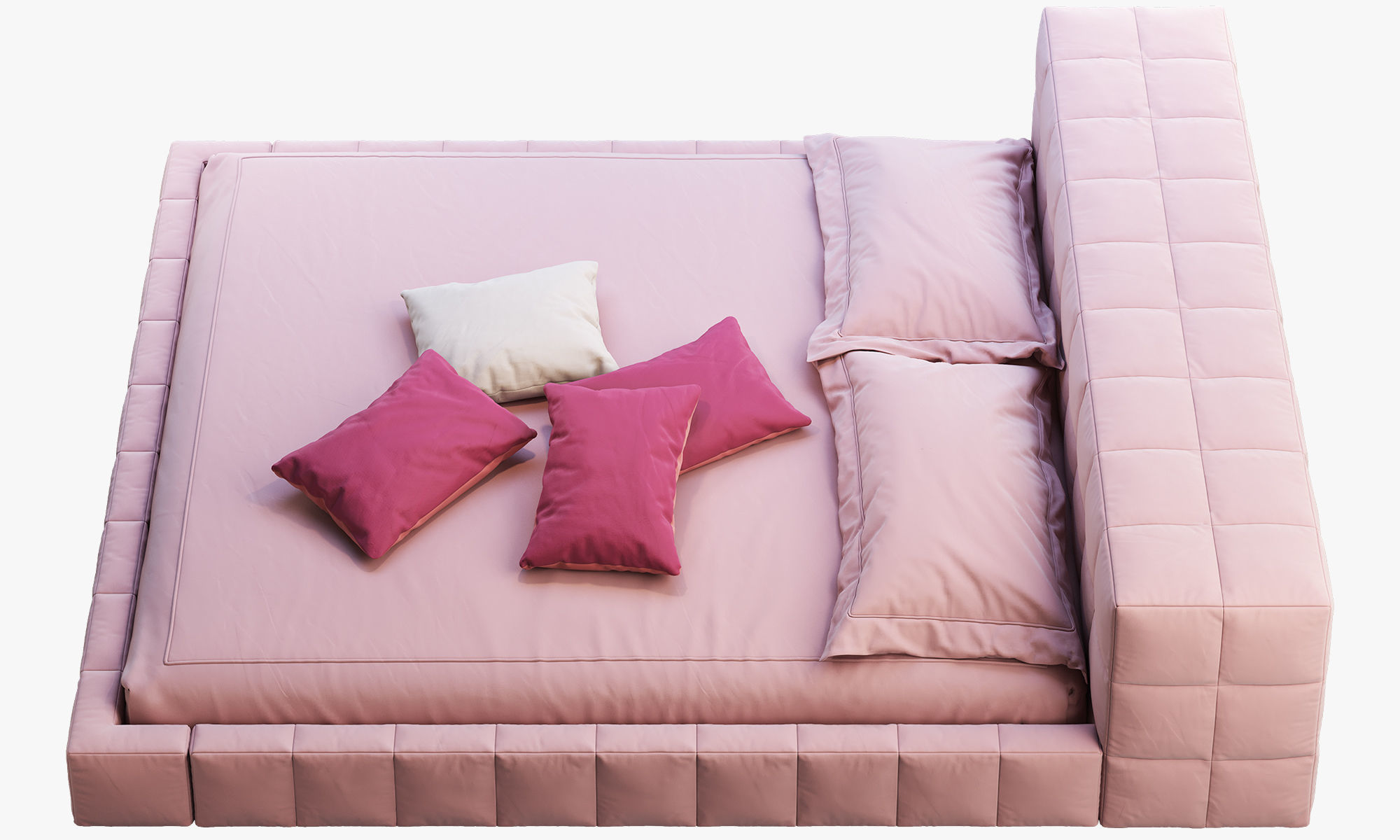 Bonaldo Squaring bed 3D model_7