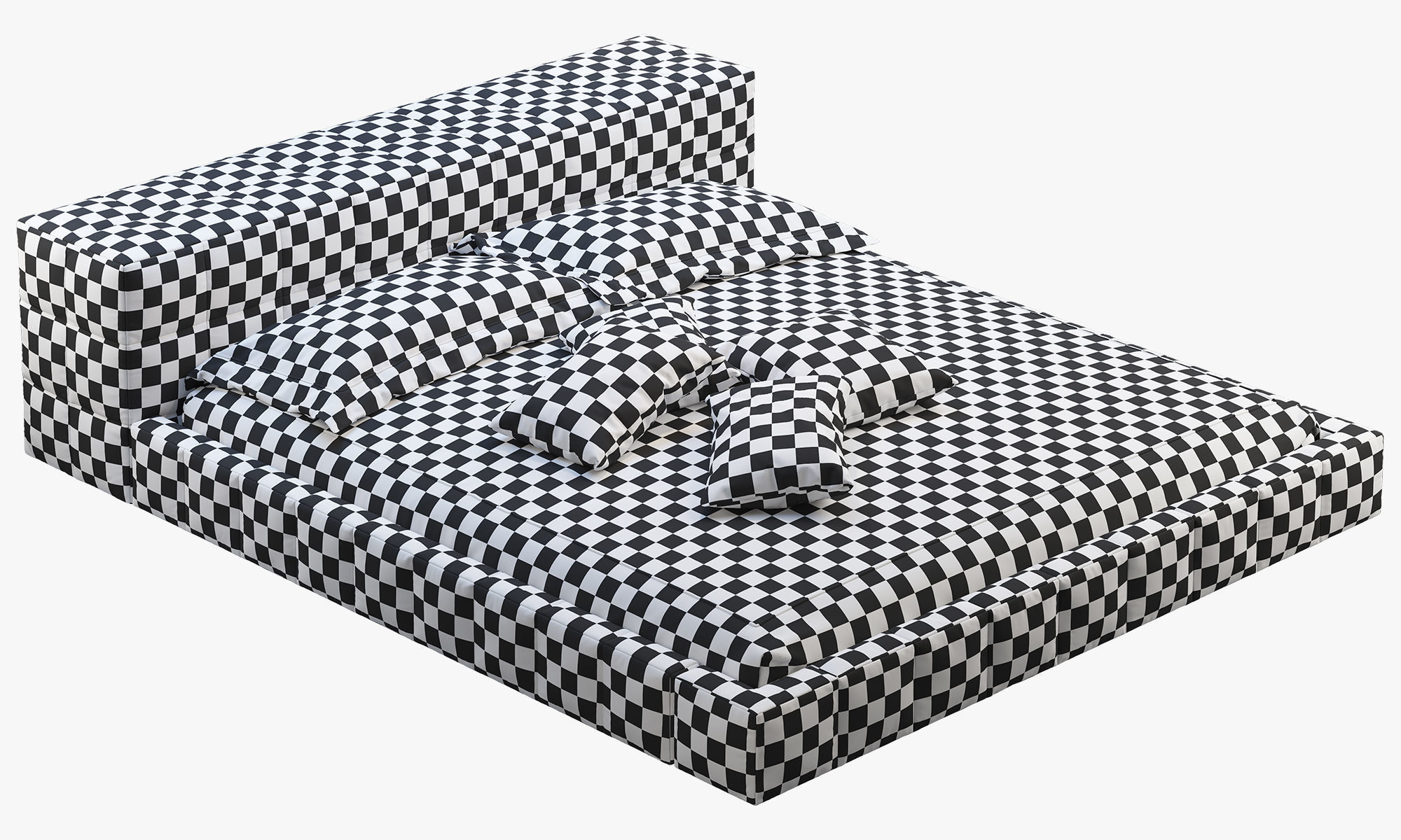 Bonaldo Squaring bed 3D model_5