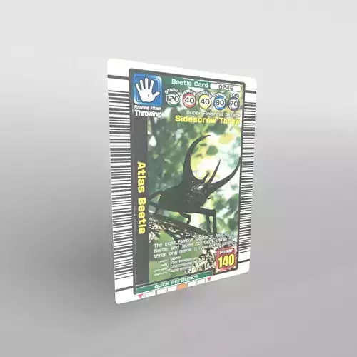 Atlas Beetle Card v9 001 Low-poly 3D model