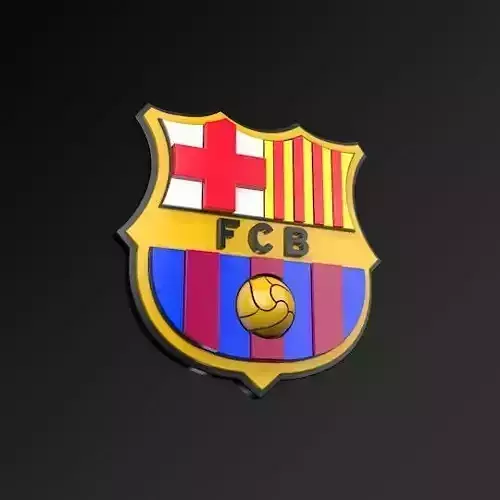 Barcelona Football Club FC 3D LOGO Low-poly 3D model