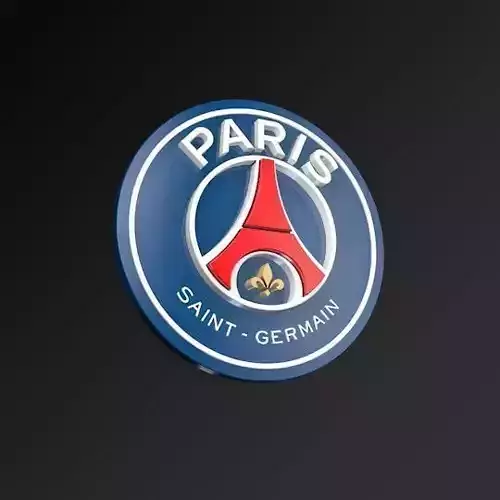 Paris Saint Germain Football Club FC 3D LOGO Low-poly 3D model