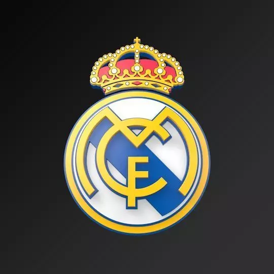 Real Madrid Football Club FC 3D LOGO Low-poly 3D model_0