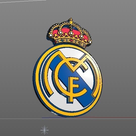 Real Madrid Football Club FC 3D LOGO Low-poly 3D model_4