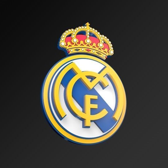 Real Madrid Football Club FC 3D LOGO Low-poly 3D model_3