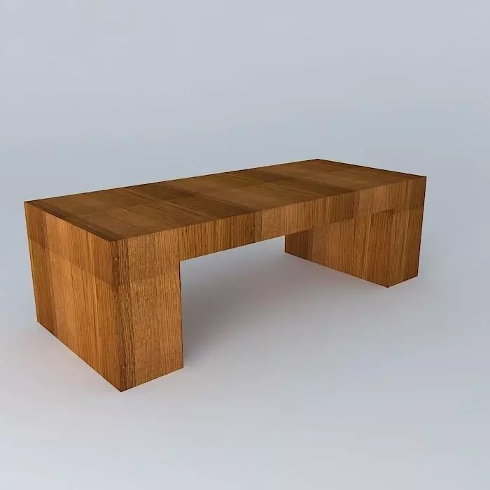 Wooden desk free 3D model | CGTrader