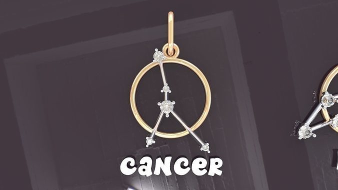 CANCER PENDANT  3D print model