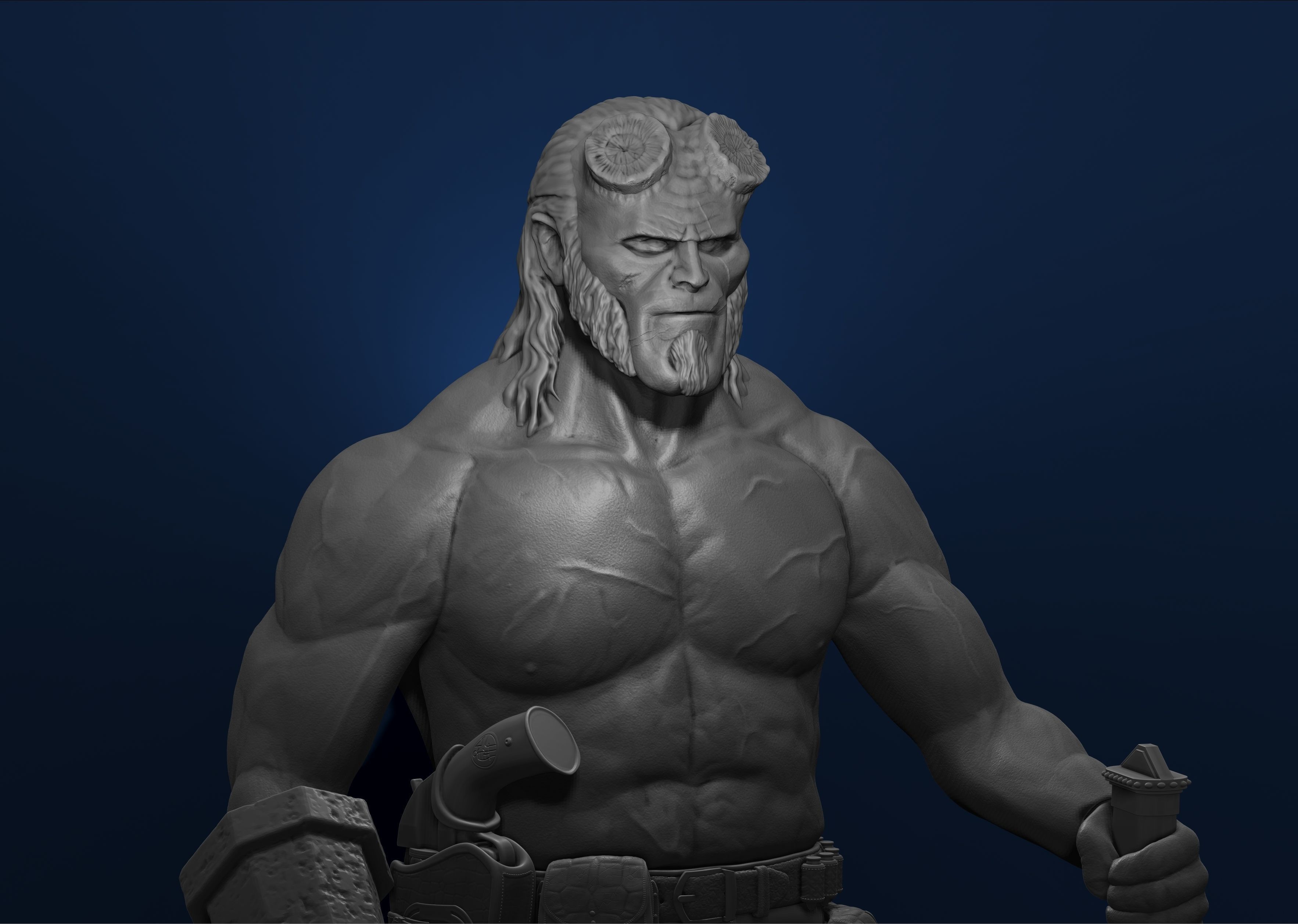 HellBoy DC Comics Marvel Action Figures File STL 3D Printer 3D print model_6