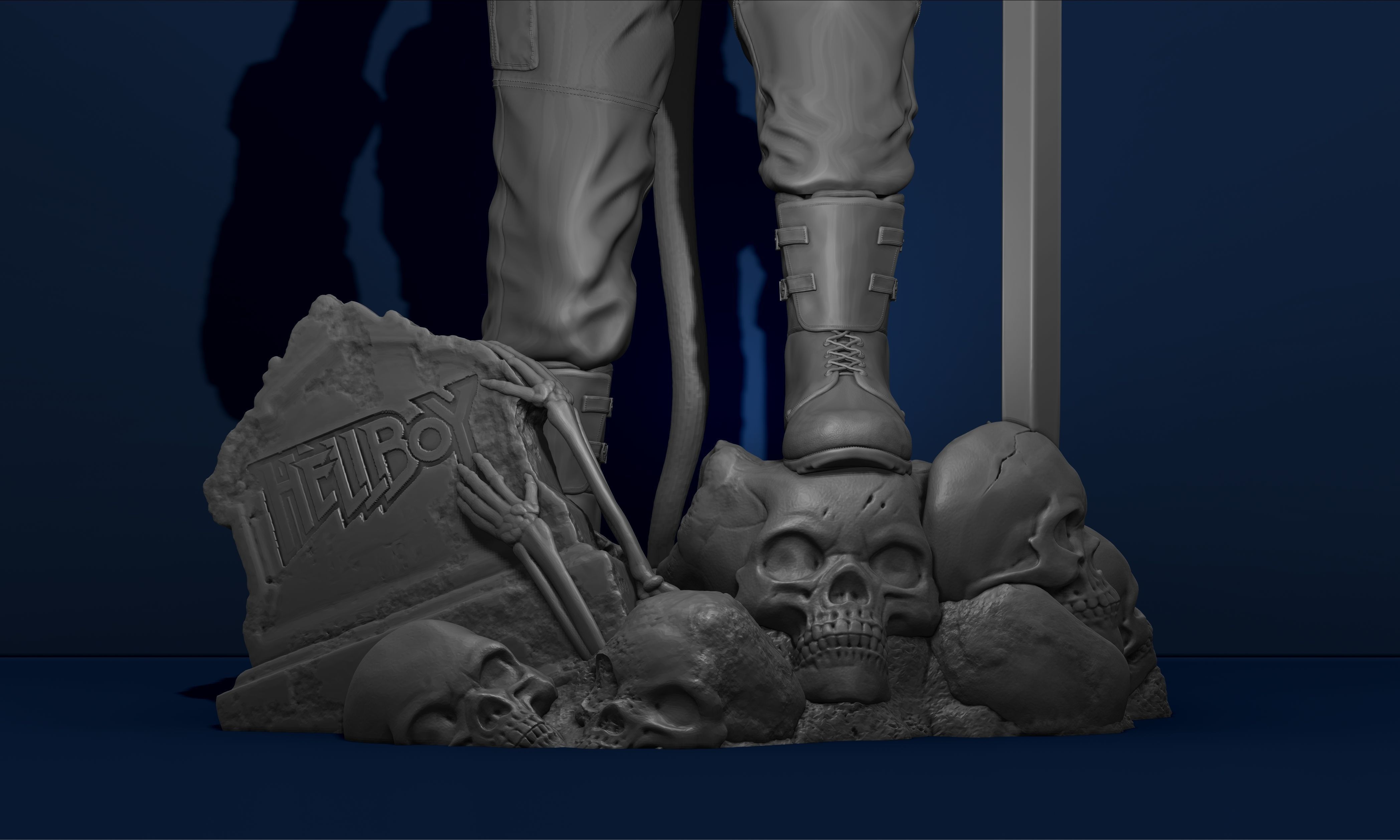 HellBoy DC Comics Marvel Action Figures File STL 3D Printer 3D print model_10