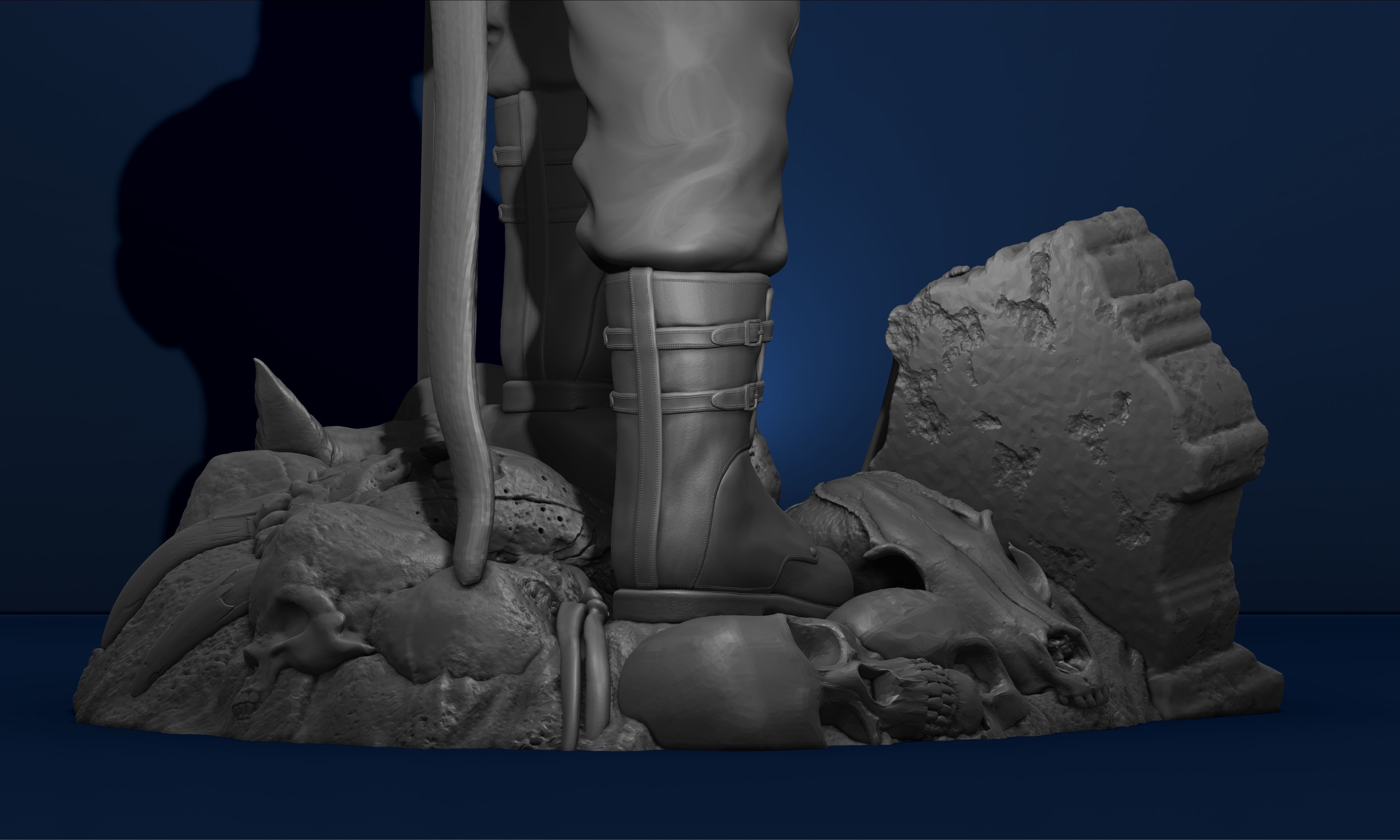 HellBoy DC Comics Marvel Action Figures File STL 3D Printer 3D print model_12