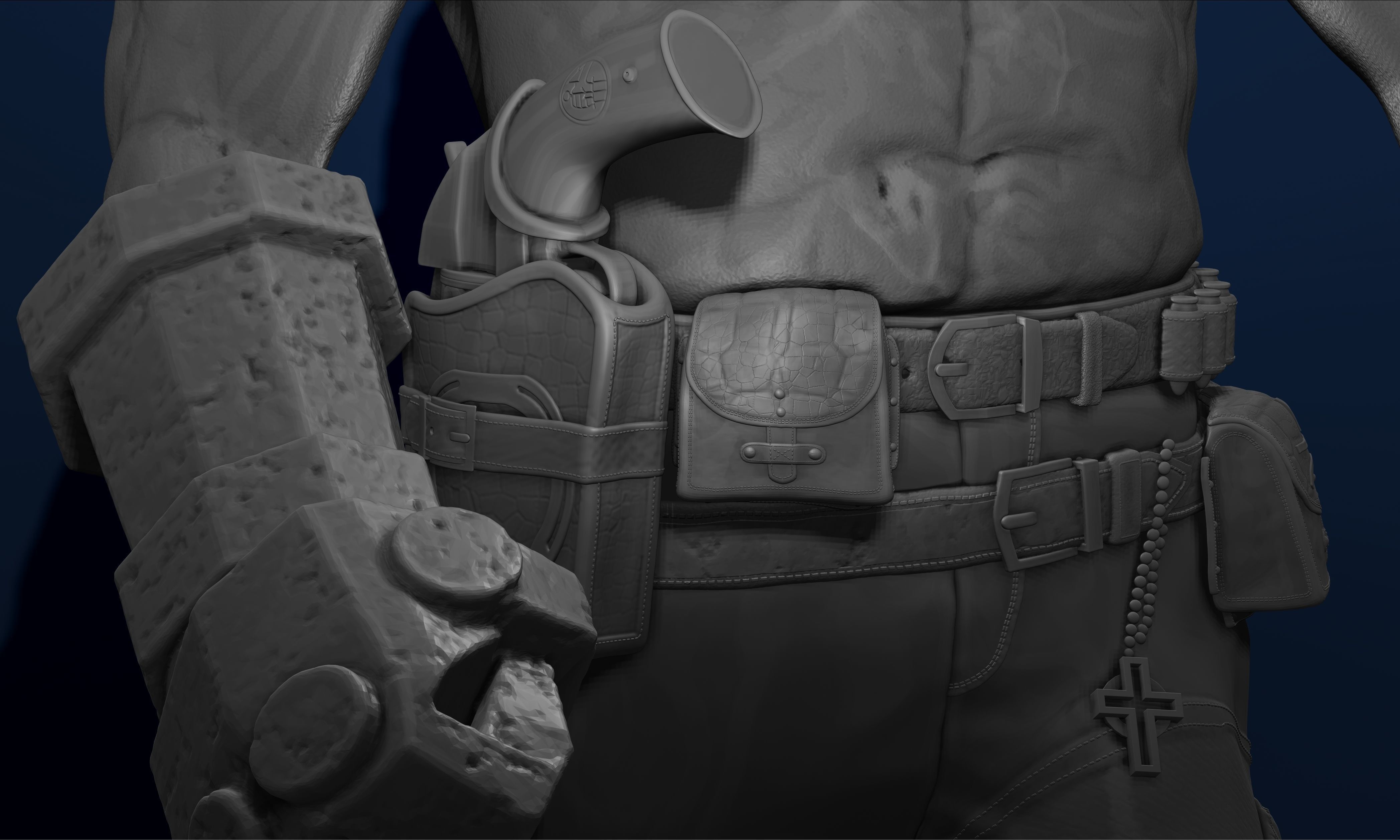 HellBoy DC Comics Marvel Action Figures File STL 3D Printer 3D print model_7