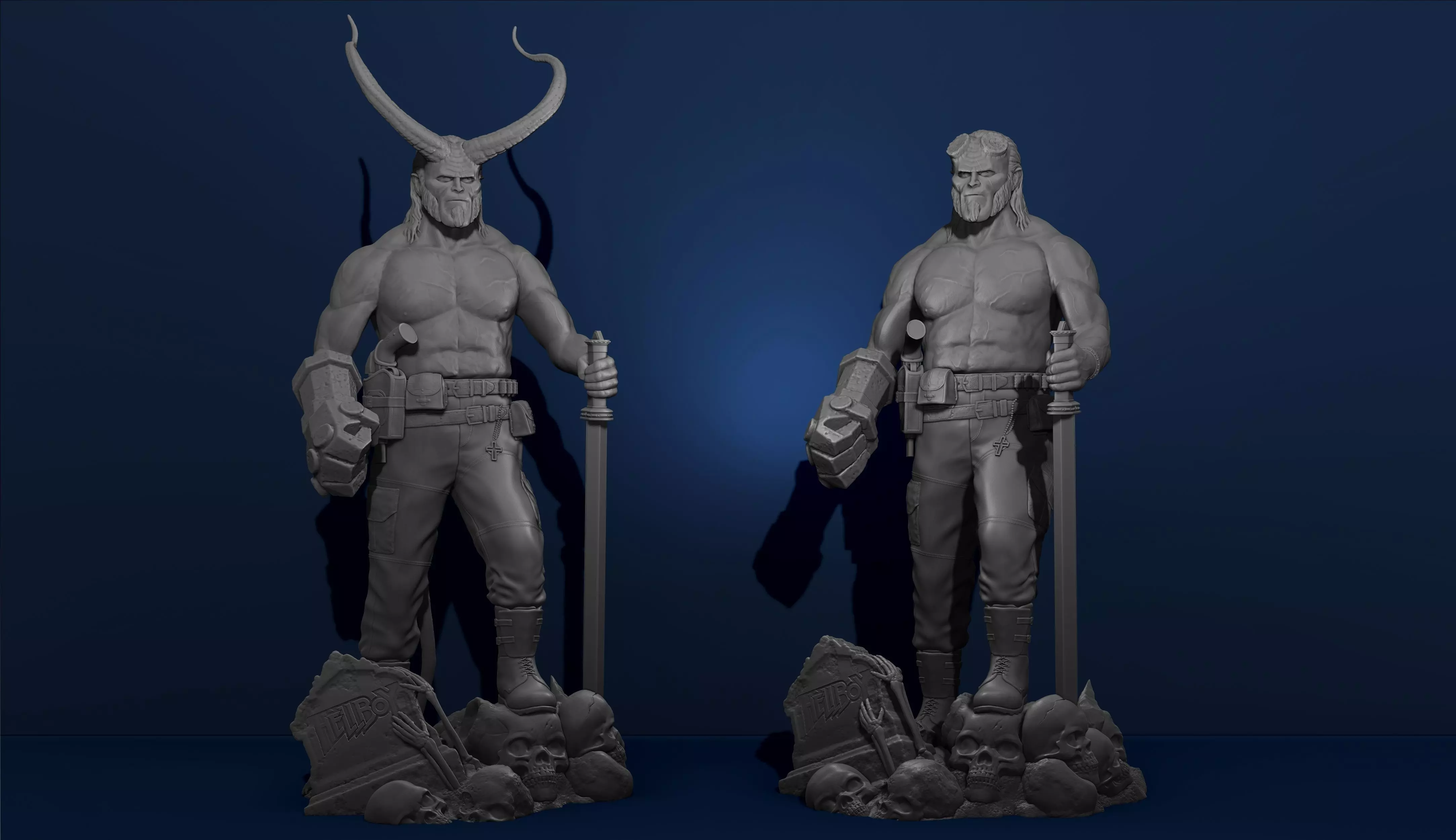HellBoy DC Comics Marvel Action Figures File STL 3D Printer 3D print model_0