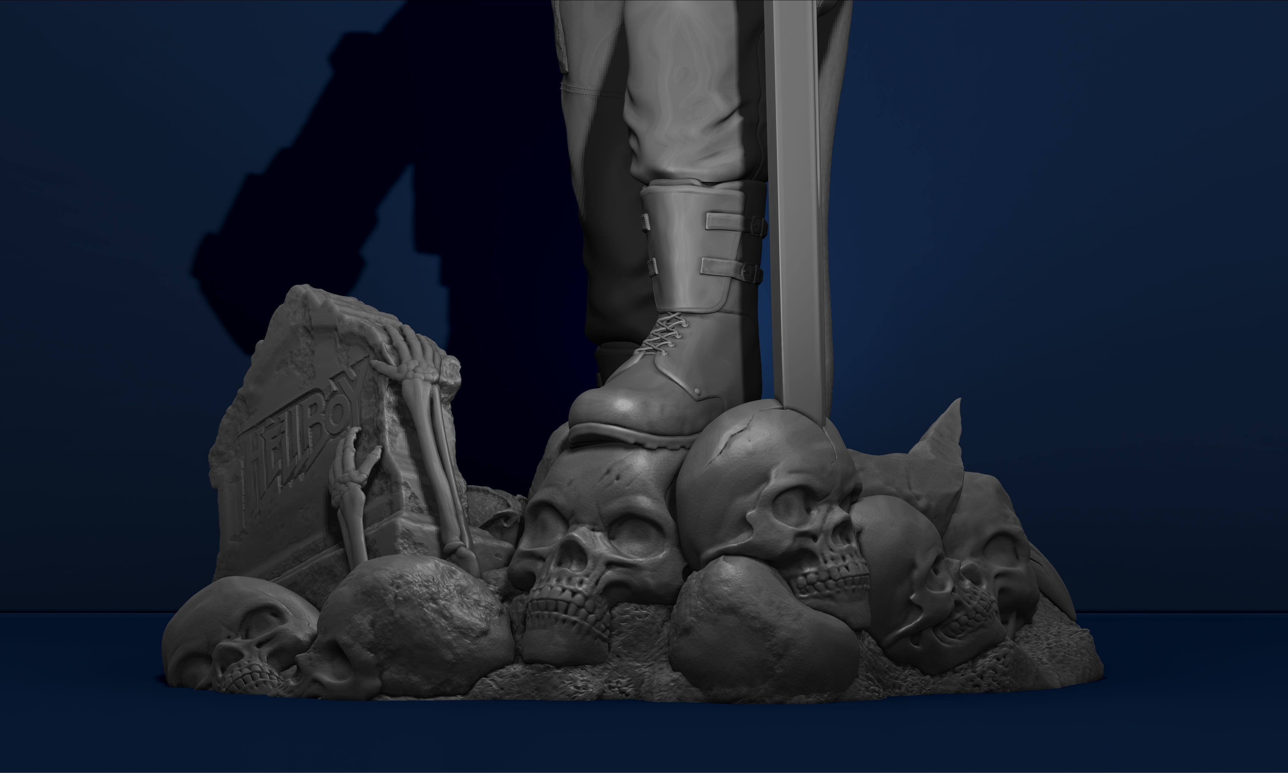 HellBoy DC Comics Marvel Action Figures File STL 3D Printer 3D print model_11