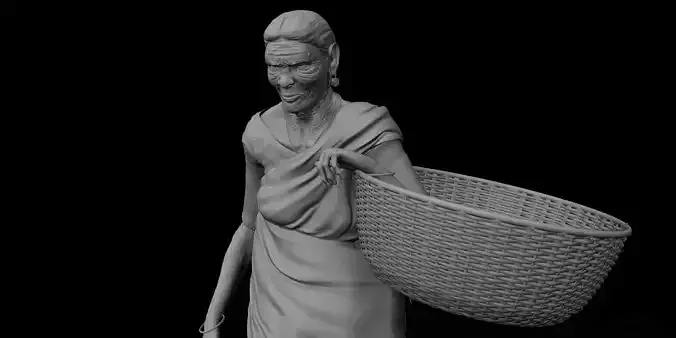 old woman 3d model