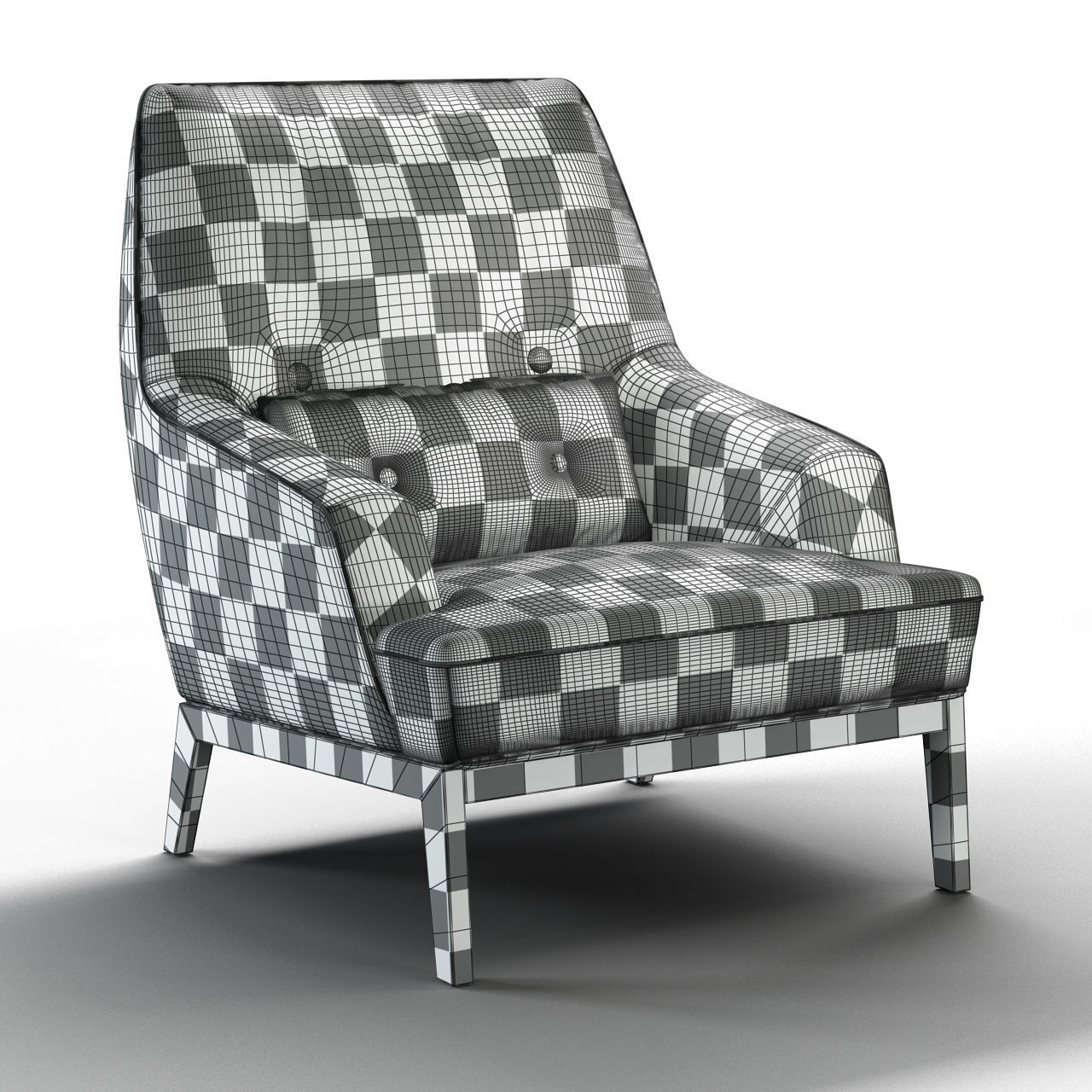 Cozy Armchair 3D model_6