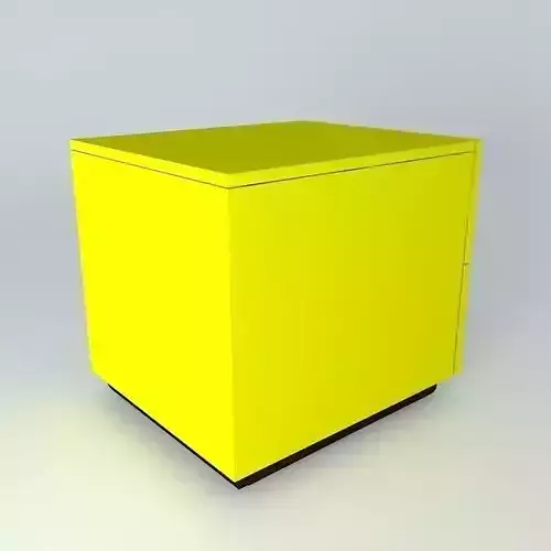 Yellow Night table 3D model