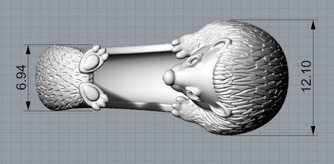 Hedgehog Ring 3D print model_14