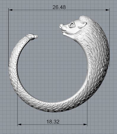 Hedgehog Ring 3D print model_13