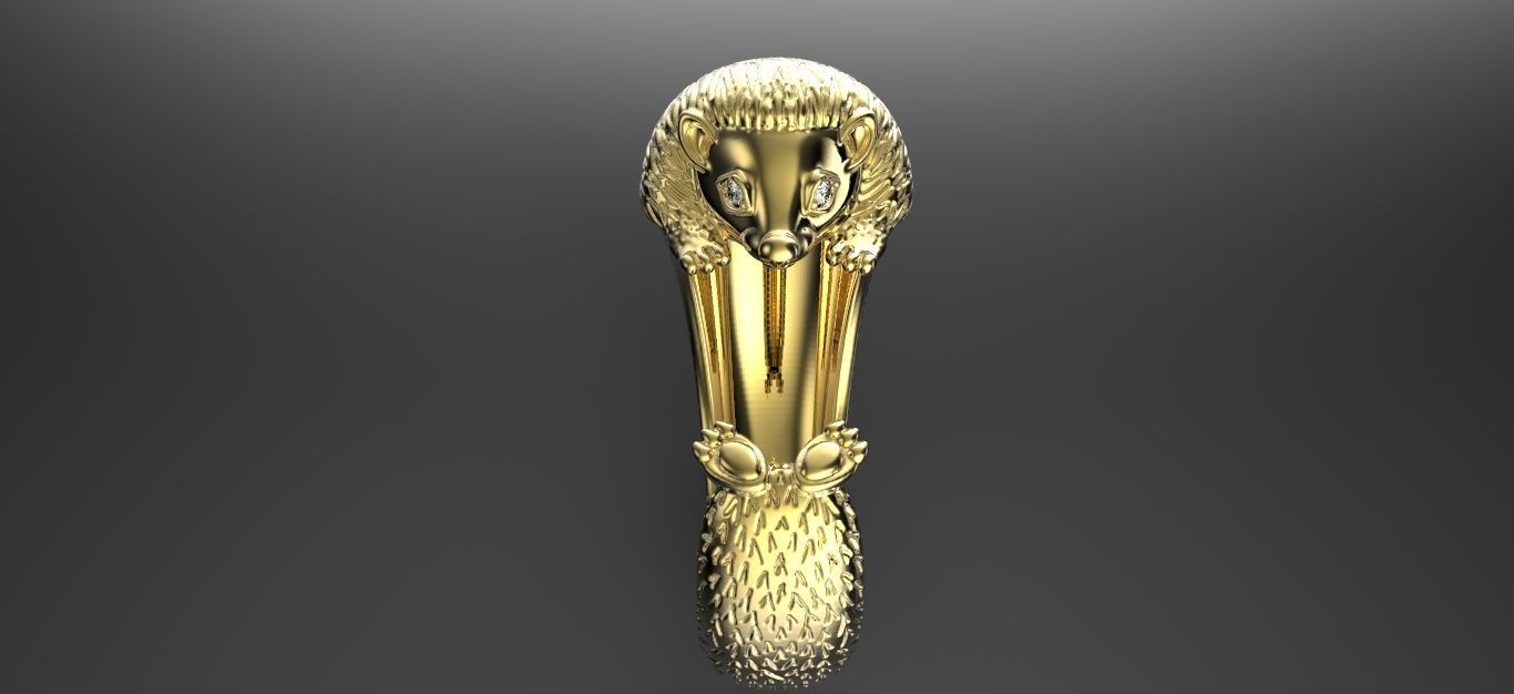 Hedgehog Ring 3D print model_6