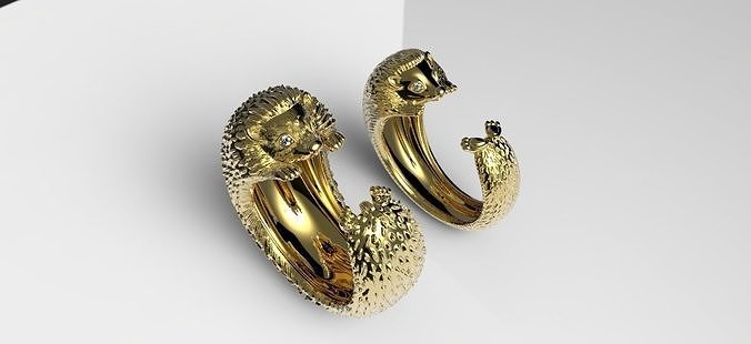 Hedgehog Ring 3D print model