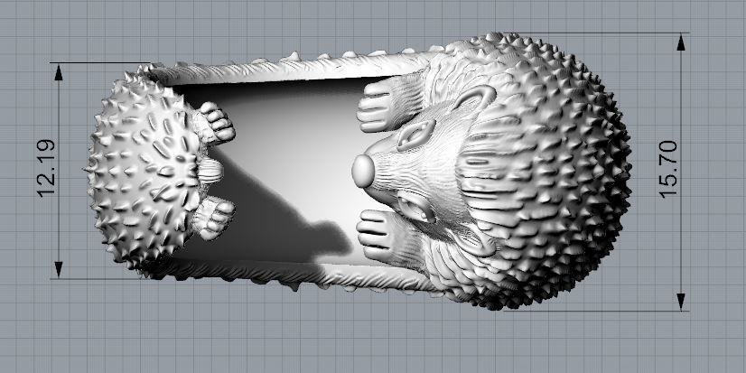 Hedgehog Ring 3D print model_12